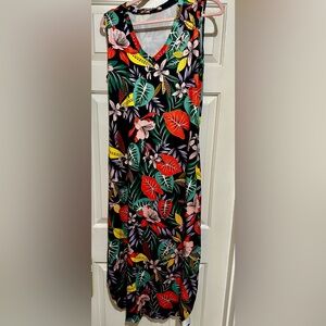 Tropical Floral Print Dress